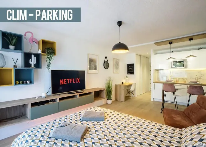 Studio Terrasse & Parking Gratuit En Residence